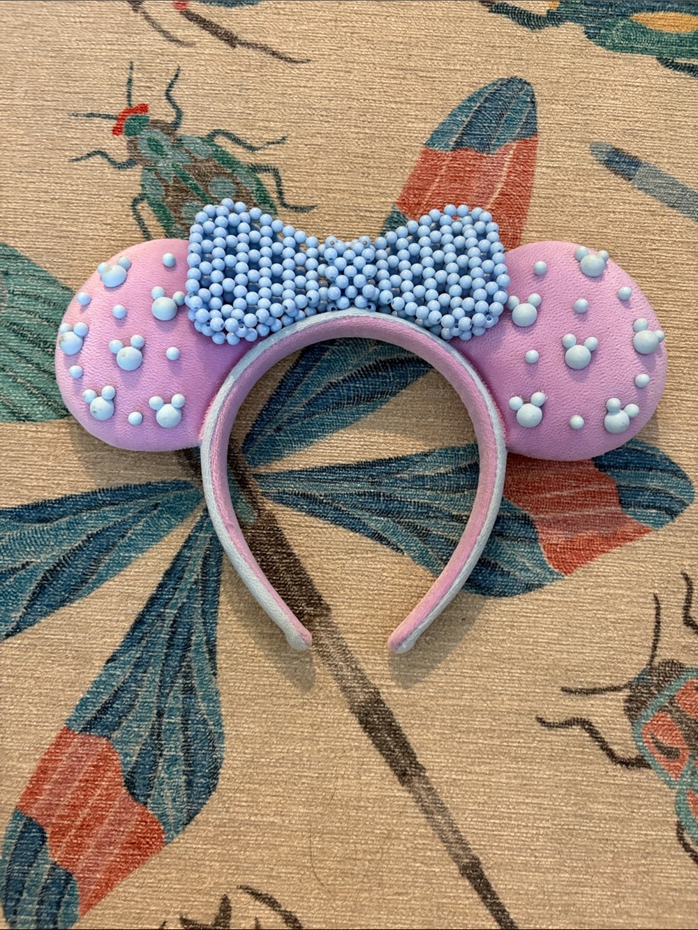 Pink and Light Blue Minnie Ears Headband